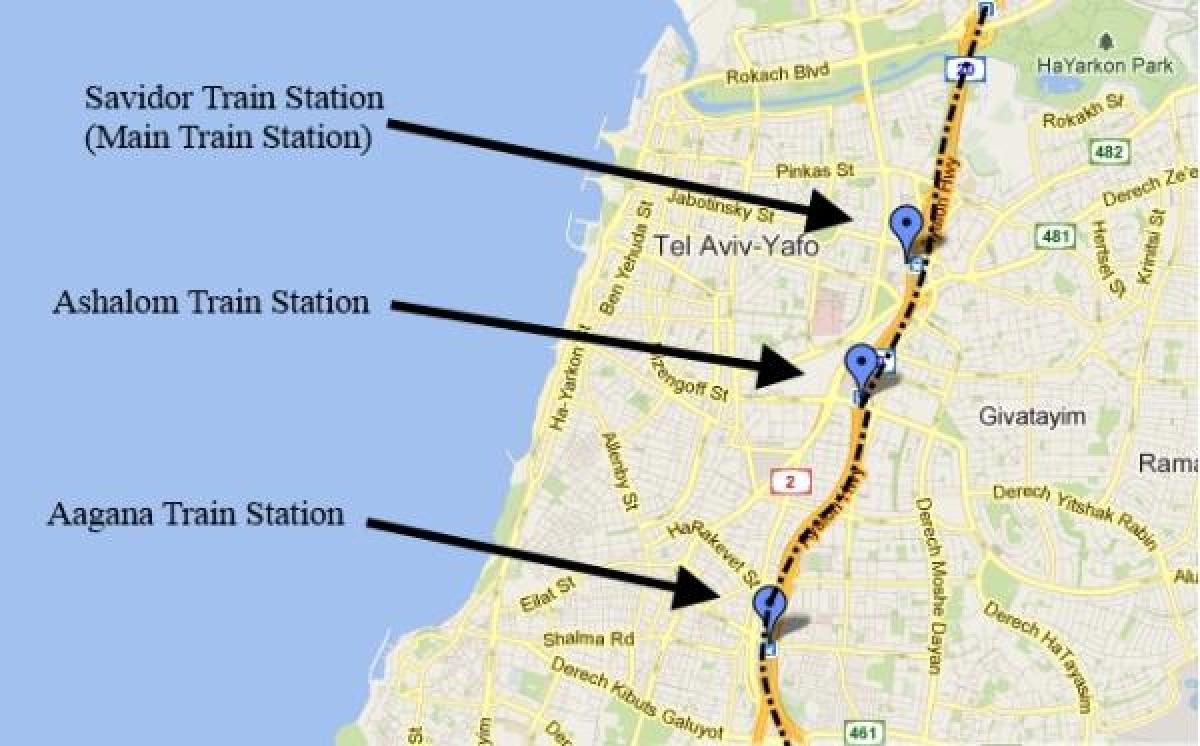 mapa ng sherut mapa Tel Aviv