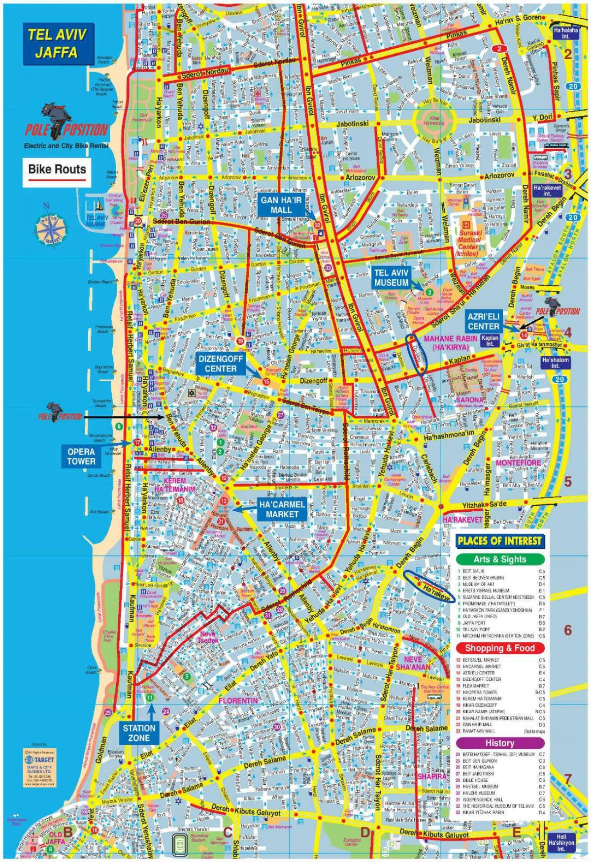 mapa ng Tel Aviv bike