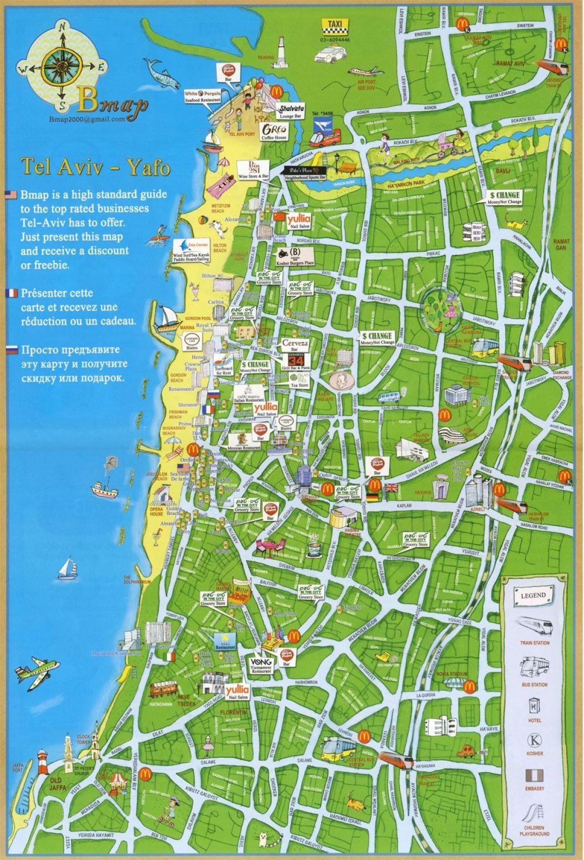 Tel Aviv atraksyon mapa