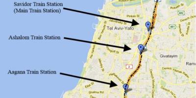 Mapa ng sherut mapa Tel Aviv