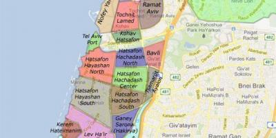 Tel Aviv kapitbahayan mapa