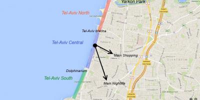 Mapa ng Tel Aviv nightlife